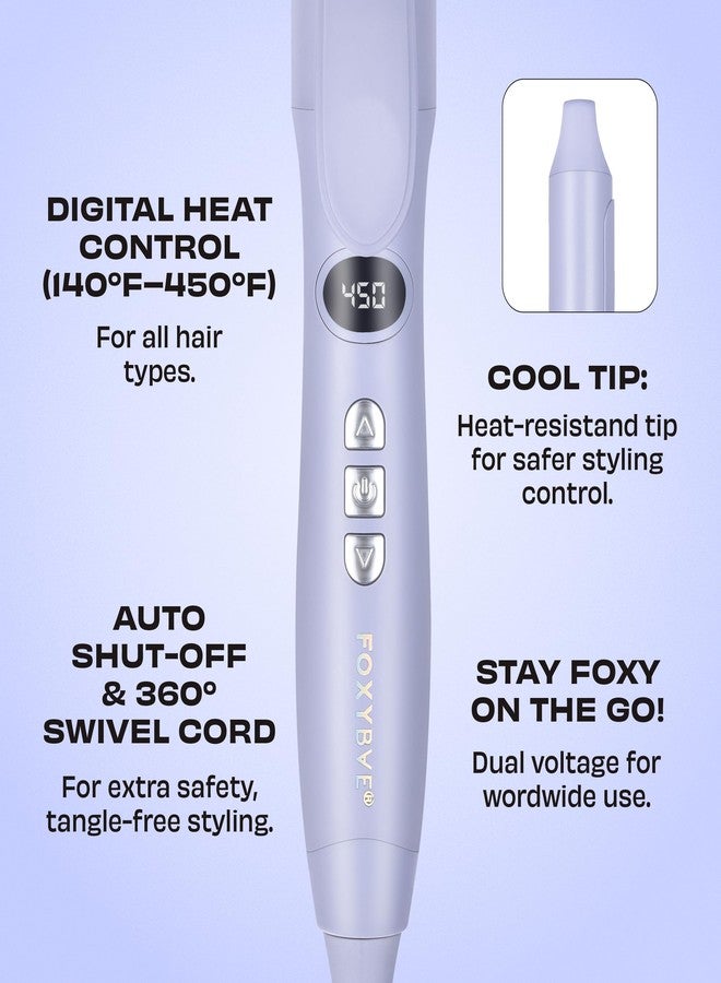 FoxyBae 1.25" Ceramic Bounce Bae Long Barrel Curler - Lunar Lilac - Image 3