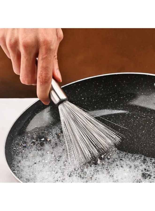 Professional stainless steel cleaning brush - heavy-duty scraper cleaner for pots, pans, and grill grates - Image 3
