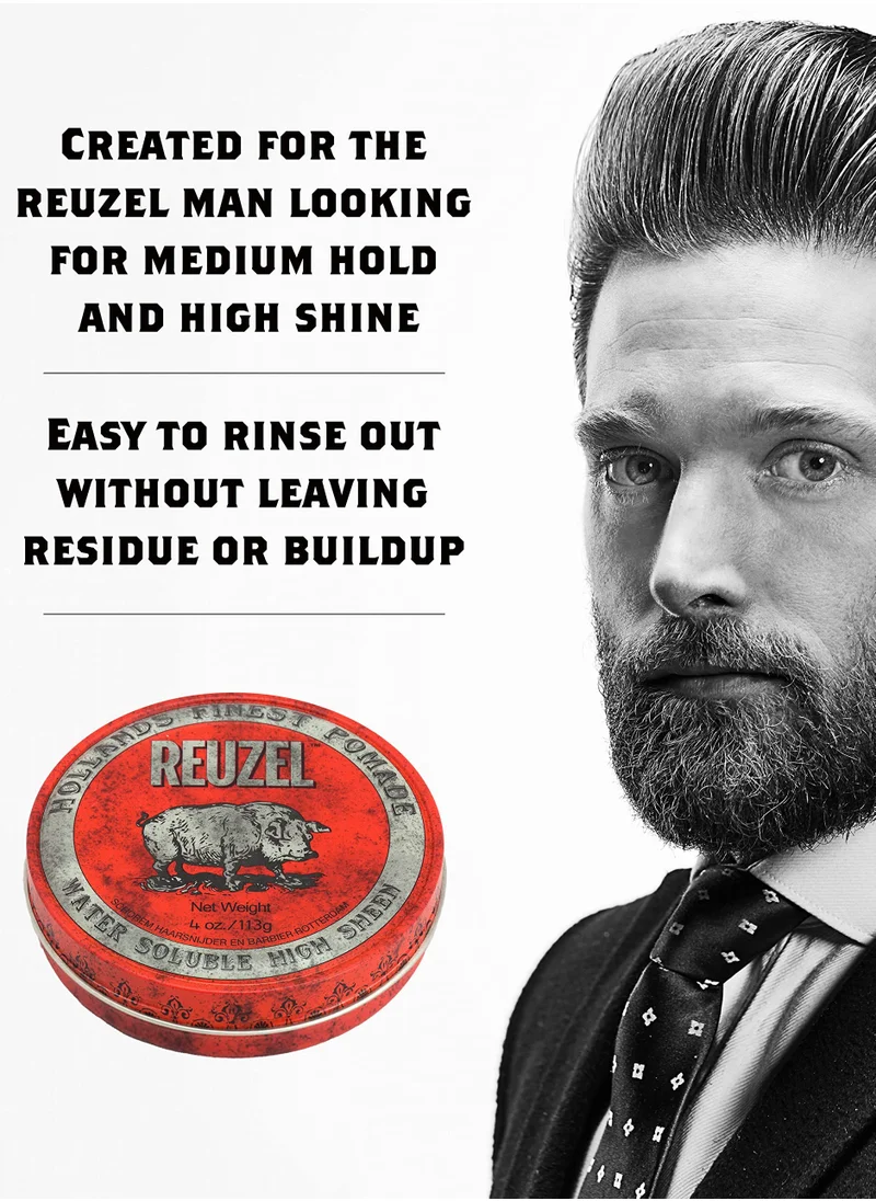 Reuzel Red Pomade Water Soluble  - 4oz/113g