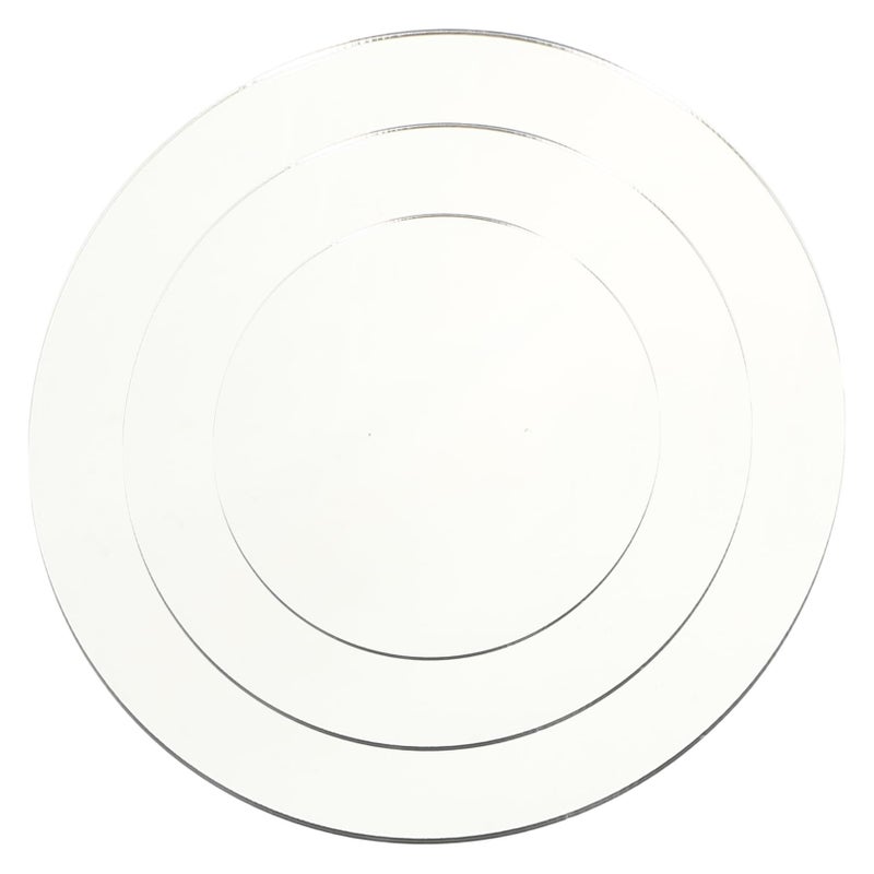 Acrylic Reflective Mirror Board 3pcs Round Photo Prop Decor - Image 2