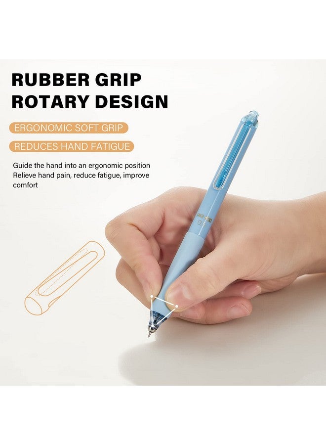 ParKoo Gel Pens Quick Dry Ink Fine Point 0.5Mm, Retractable Rolling Ball 6 Black/6 Blue Ink Pen, Click Silent Pens Set For Journaling Notetaking Drawing Sketching Smooth Writing Non Bleed 12Pcs - Image 5