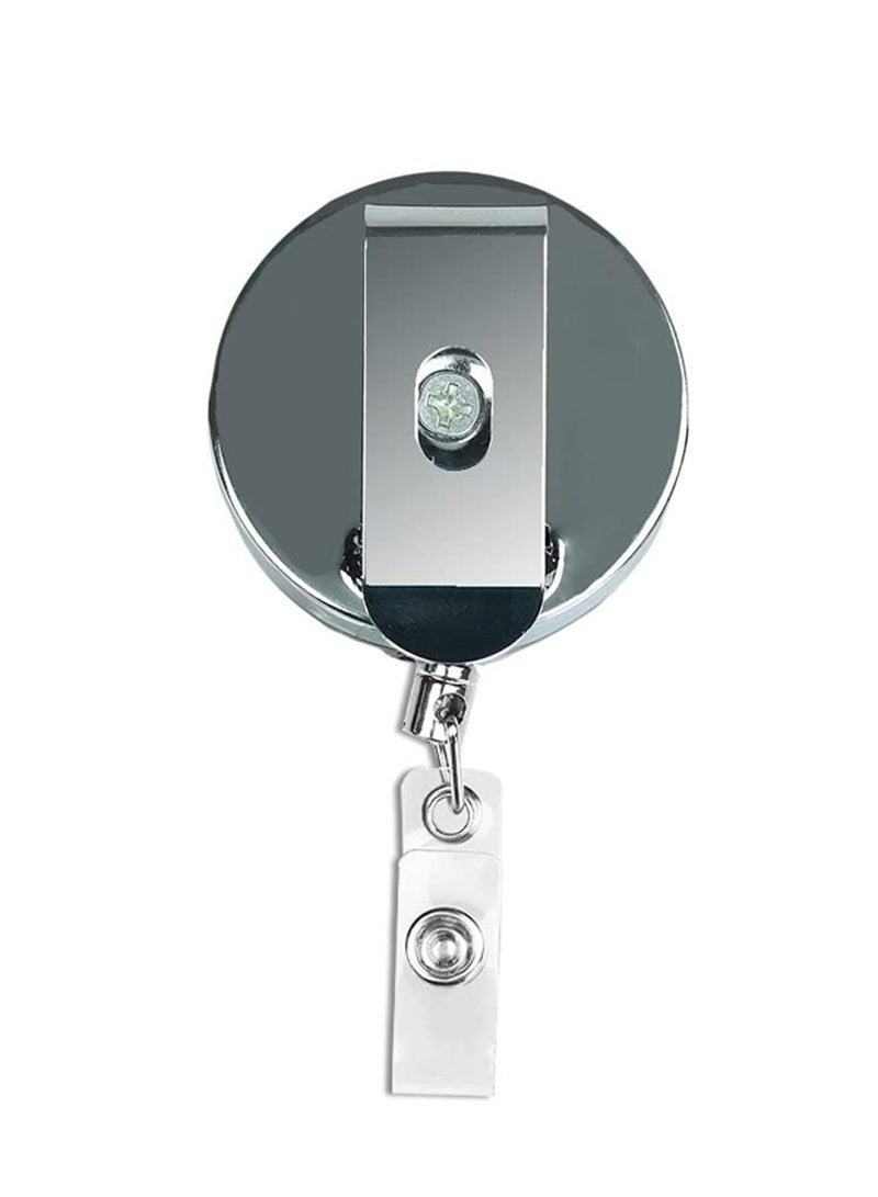 Zikra Badge Reel, Retractable Badge Holder Carabiner Reel Clip on ID Card Holders Pack of 4, Sturdy Plastic Snap Strap - Image 5