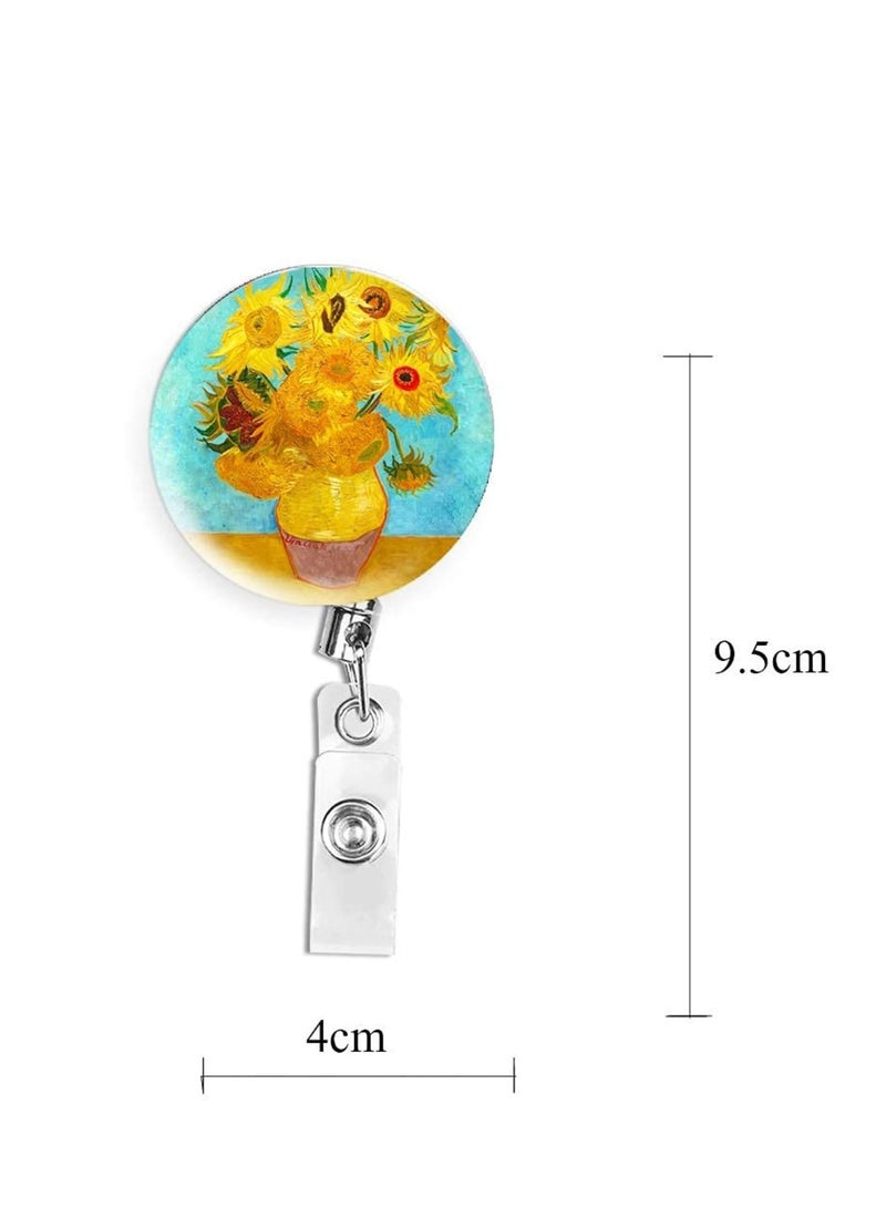 Zikra Badge Reel, Retractable Badge Holder Carabiner Reel Clip on ID Card Holders Pack of 4, Sturdy Plastic Snap Strap - Image 4