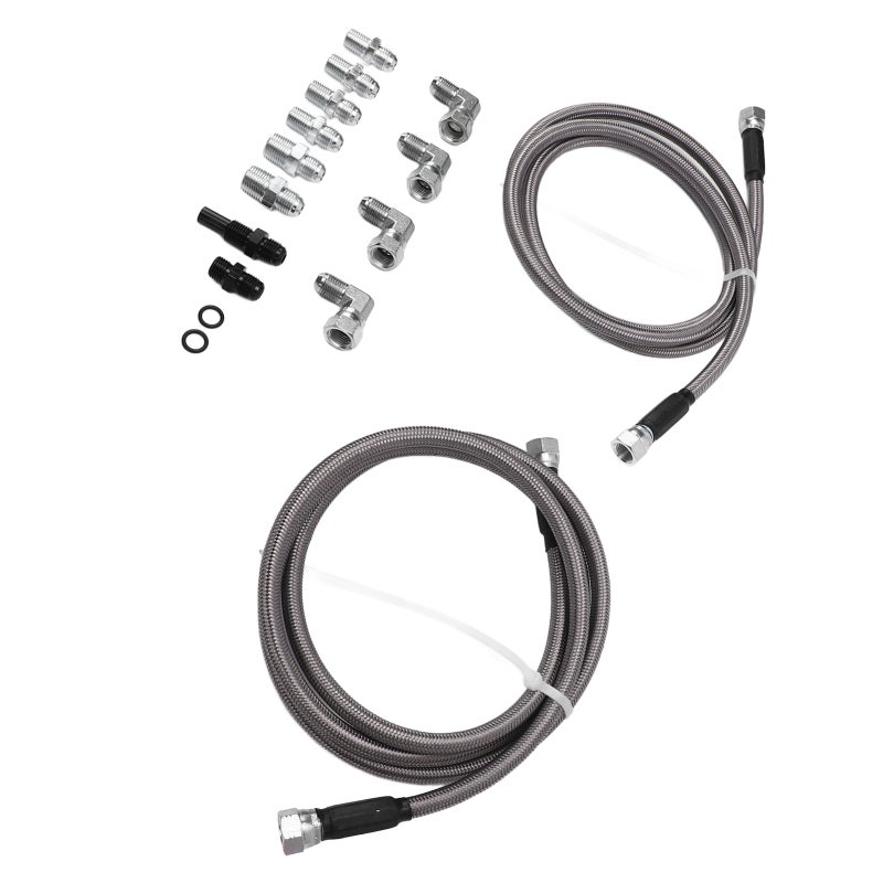 Transmission Cooler Line Kit: AN6 Size Stainless Steel PTFE Hose - Leakproof Construction Enhanced Cooling Efficiency for Towing Trucks SUVs & Universal Transmission Replacement - Image 2