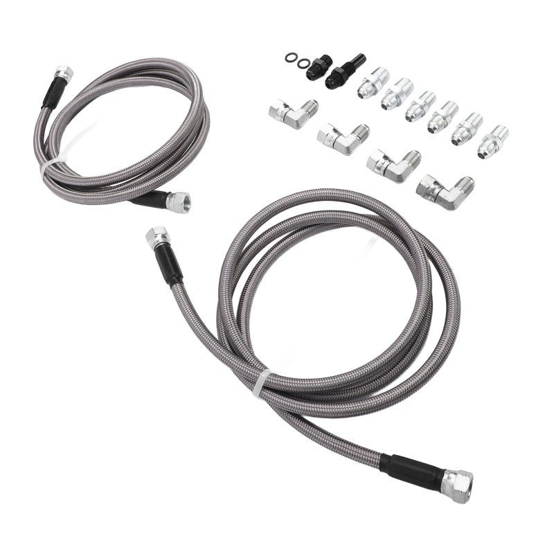 Transmission Cooler Line Kit: AN6 Size Stainless Steel PTFE Hose - Leakproof Construction Enhanced Cooling Efficiency for Towing Trucks SUVs & Universal Transmission Replacement - Image 3