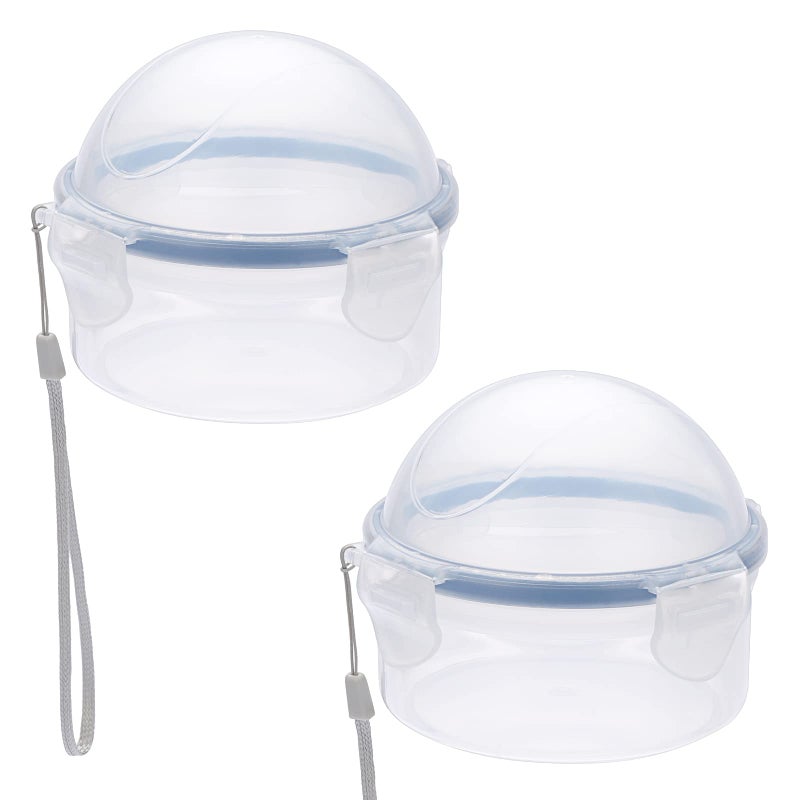 JUXYES Small Fruit and Vegetable Storage Containers With Lid  Plastic Onion Storage Keeper Containers for Fridge  Portable Fruit And Vegetable Savers Storage Containers for Onion Tomato Lemon Apple - Image 1