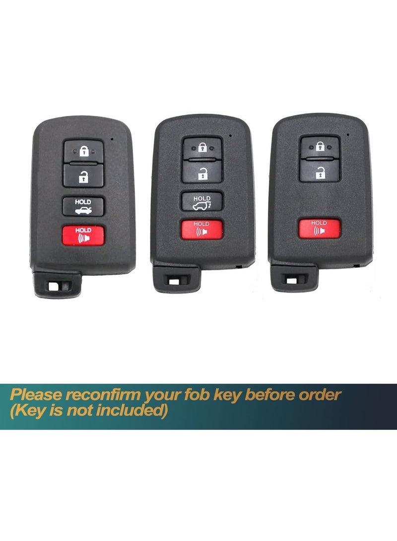 Key Fob Cover Compatible with Toyota Avalon Camry Corolla RAV4 Sequoia Highlander 4Runner Land Cruiser Smart 4 Buttons TPU Remote Keyless Key Fob Case Protection Shell Accessories, Green - Image 2