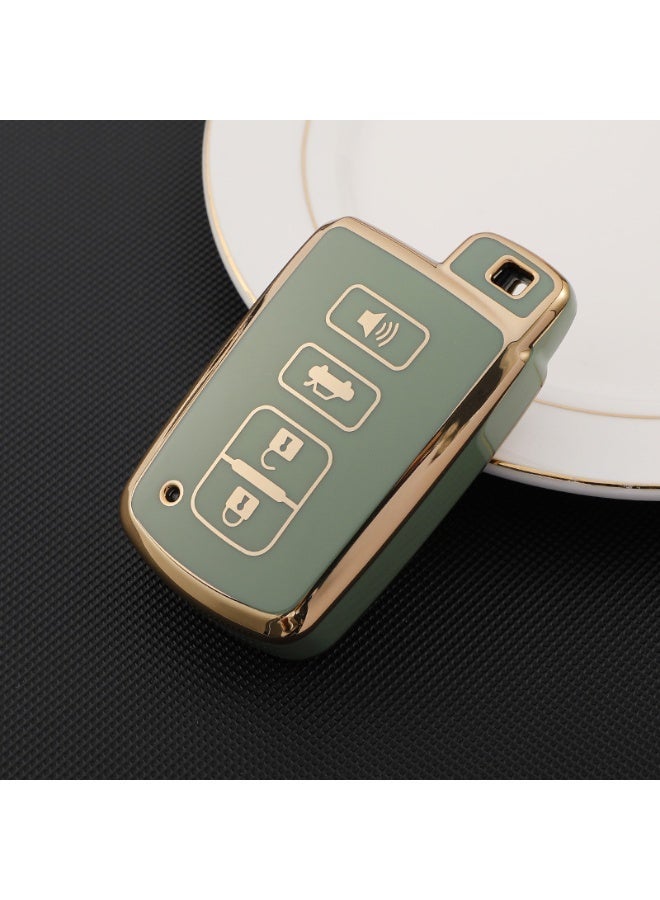 Key Fob Cover Compatible with Toyota Avalon Camry Corolla RAV4 Sequoia Highlander 4Runner Land Cruiser Smart 4 Buttons TPU Remote Keyless Key Fob Case Protection Shell Accessories, Green - Image 5