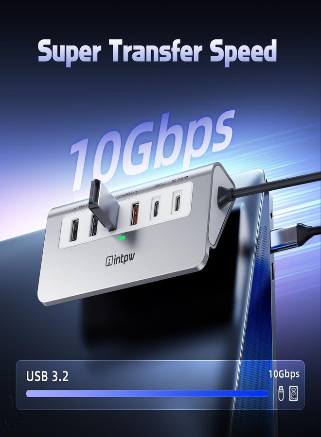 Intpw USB C Hub 10Gbps, 9-in-1 Docking Station with HDMI 4K@60HZ, 3 USB 3.2 10Gbps Data, PD 100W, 2 USB-A 2.0, SD/TF Port for iPhone 16/15, MacBookAir/Pro - Image 5