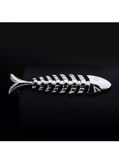 Generic Creative Gold Tie Clip Elegant Accessory for Men J0118 silver fishbone 