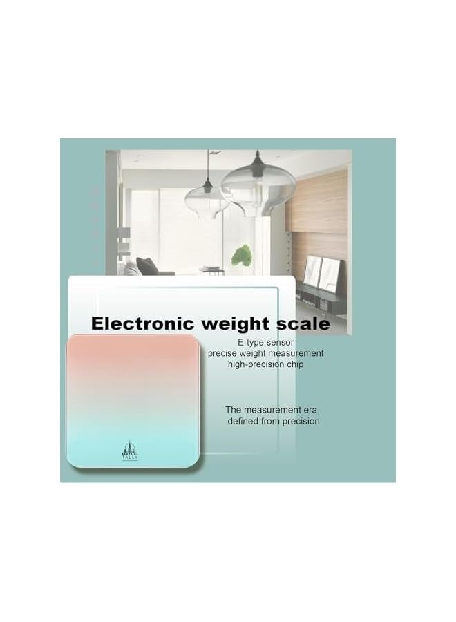 PROMASS Digital Bathroom Scale for Body Weight, Highly Accurate Weighing Scale with High Precision Sensors, LED Clear Display, Modernized, 180kg/396lb, Pink and Blue Gradient, Batteries Included - Image 3
