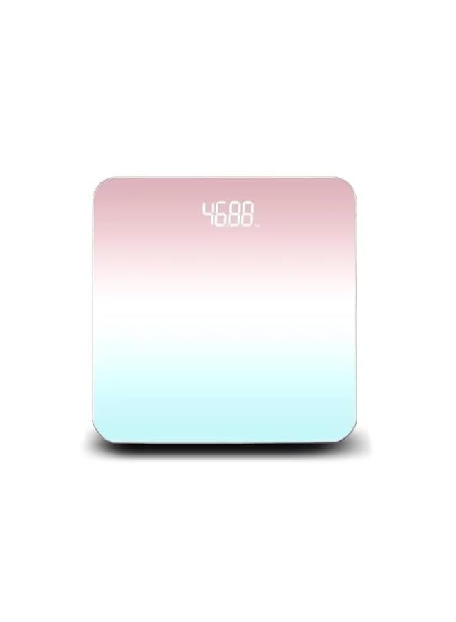 PROMASS Digital Bathroom Scale for Body Weight, Highly Accurate Weighing Scale with High Precision Sensors, LED Clear Display, Modernized, 180kg/396lb, Pink and Blue Gradient, Batteries Included - Image 1