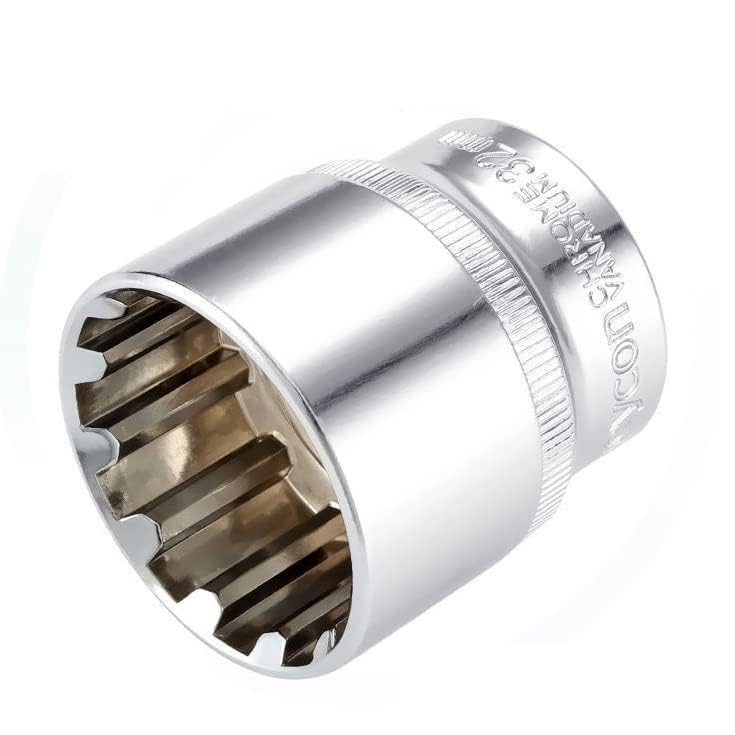 Spline مجموعة مقابس 1/2 "" محرك عالمي متري 8-32 مللي متر 12 نقطة Cr-V مجموعة مقابس 19 قطعة - Image 3