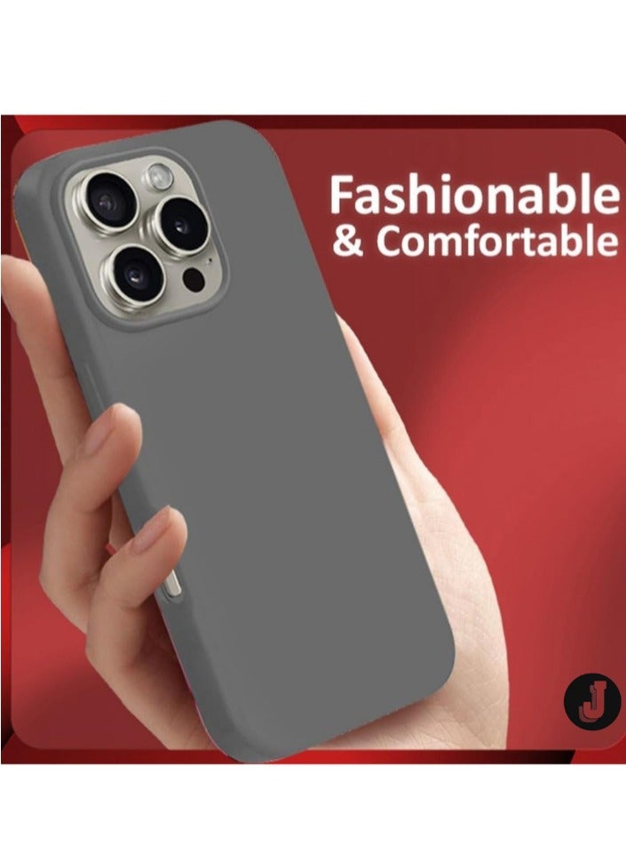 JAJEEK "New Liquid Silicone Case for iPhone 16 Pro Max – Ultra Slim, Soft Anti-Scratch Microfiber Lining & Drop Protection" - Image 3