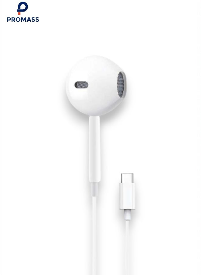 PROMASS USB Type-C earphones with microphone, digital Hi-Fi sound, noise cancellation, compatible with iPhone 15, Galaxy S23, Pixel 7 - Image 1