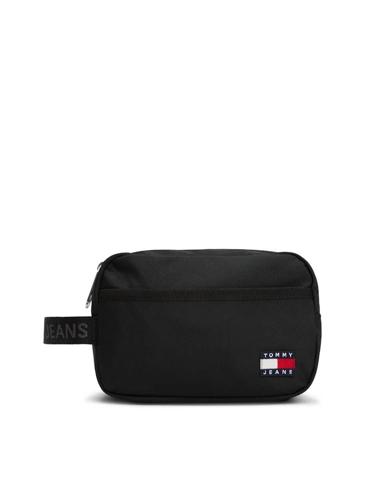تومي جينز Logo Detailed Zip Through  Toiletry Bag