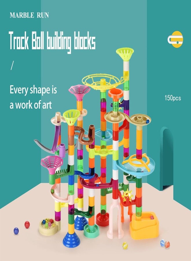 KaGrbves Marble Run for Kids Ages 4-8-12-150pcs Sturdy Building Toys - Amazing Fun Valentines Boys Girls Gifts - Magic Tracks - Glow in The Dark - Mindware - Marbles for Kids - Image 4