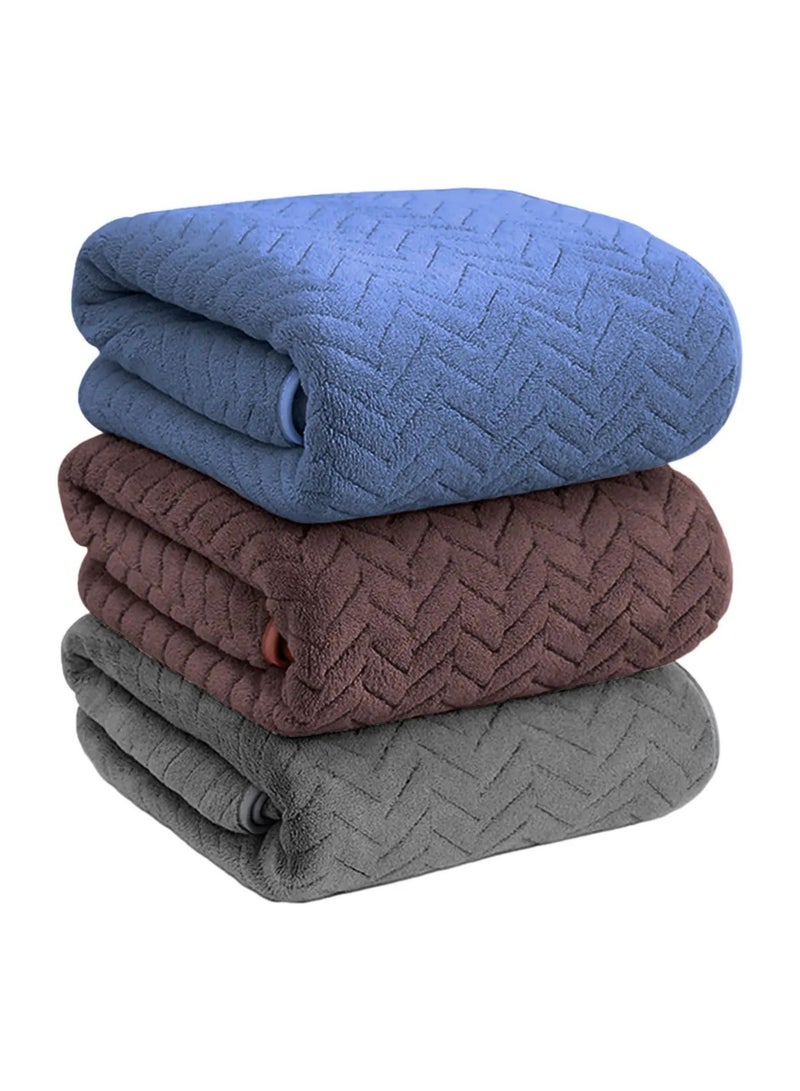Multi Pack Large Microfiber Bath Towel Set 70 x 140 cm, Soft Absorbent Quick Dry Towels, Machine Washable for Bathroom Shower Gym Spa Travel - Image 1