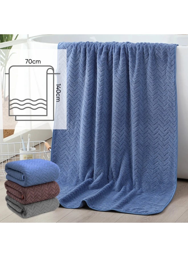 Multi Pack Large Microfiber Bath Towel Set 70 x 140 cm, Soft Absorbent Quick Dry Towels, Machine Washable for Bathroom Shower Gym Spa Travel - Image 2