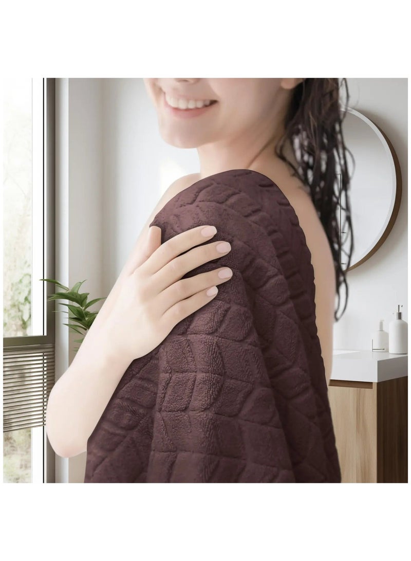 Multi Pack Large Microfiber Bath Towel Set 70 x 140 cm, Soft Absorbent Quick Dry Towels, Machine Washable for Bathroom Shower Gym Spa Travel - Image 3