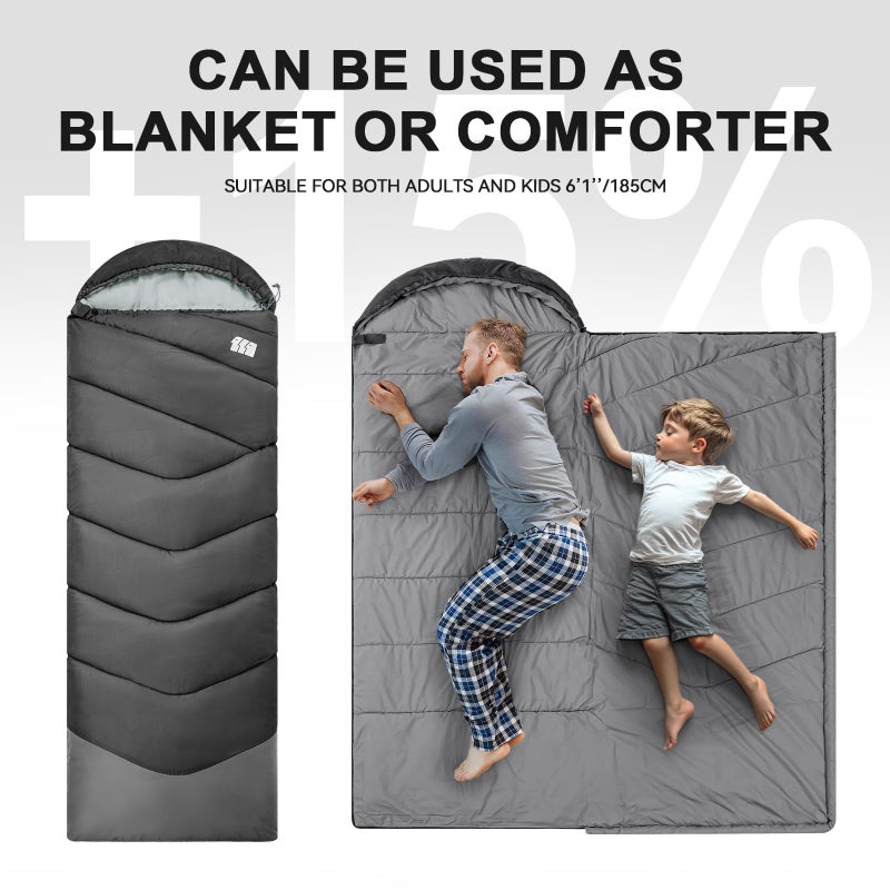 TANSTRIDER Sleeping Bags for Adults Cold Weather,3-4 Season 4lb Lightweight Sleeping Bag for Kids Girls Boys with Compression Sack,Camping Essentials Gear, Hiking,Travel,Backpacking,Outdoor & Indoor - Image 3