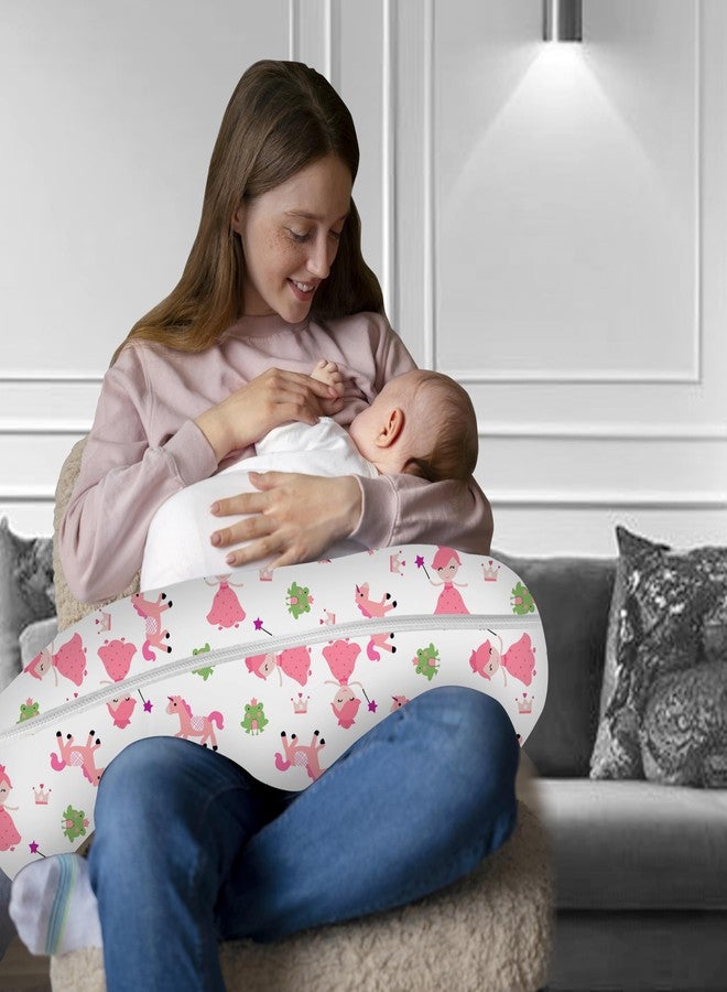 TOYSILO Adjustable Nursing & Breastfeeding Pillow for Baby – Multi-Use Feeding Support Cushion for Bottle Feeding, Tummy Time & Sitting – Soft Removable Cover Washable, (Princess) - Image 2