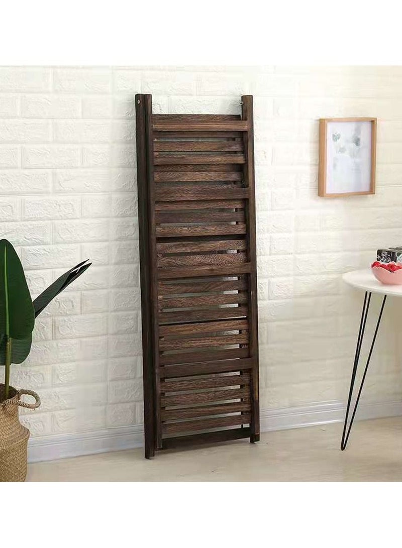 لينجوي حامل نباتات خشبي قابل للطي بني 42x32x114 سم  - Image 4