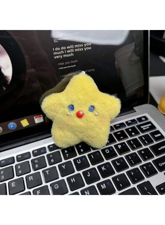 Shen Xing Back To Stars Plush Doll Doll Pendant Cute Star Bag Keychain Hanging Grasper Wholesale-Specifications:Yellow Shen Star Return To The Stars (pink Eyes)-Color: Will Squeak - Image 4