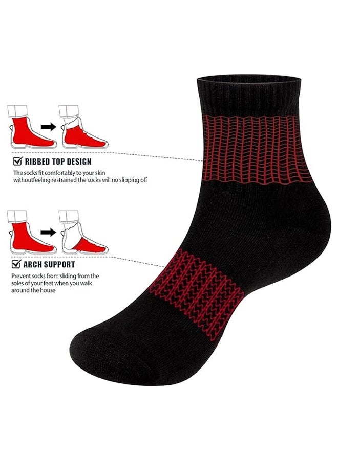 DUNISO 6 Pairs Of Comfortable Cushioning Ankle Socks, High-Quality Cotton Comfort, Thin Sports Socks Set, Comfortable And Breathable Casual Socks  - Image 2