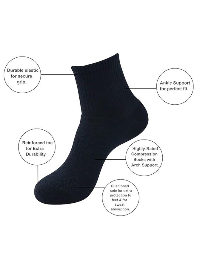 DUNISO 6 Pairs Of Comfortable Cushioning Ankle Socks, High-Quality Cotton Comfort, Thin Sports Socks Set, Comfortable And Breathable Casual Socks  - Image 3
