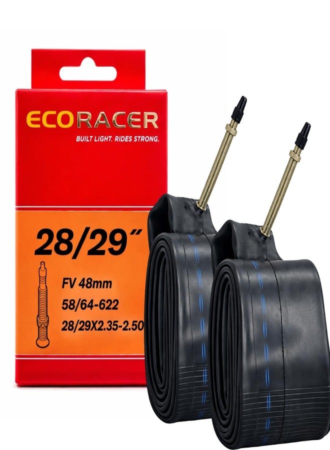 FCCRACING Ralson ECORACER Bicycle Tube 28/29 * 2.35-2.50 | Presta Valve 48mm | Premium Butyl Rubber Inner Tube for Bicycle (Pack of 2) - Image 1