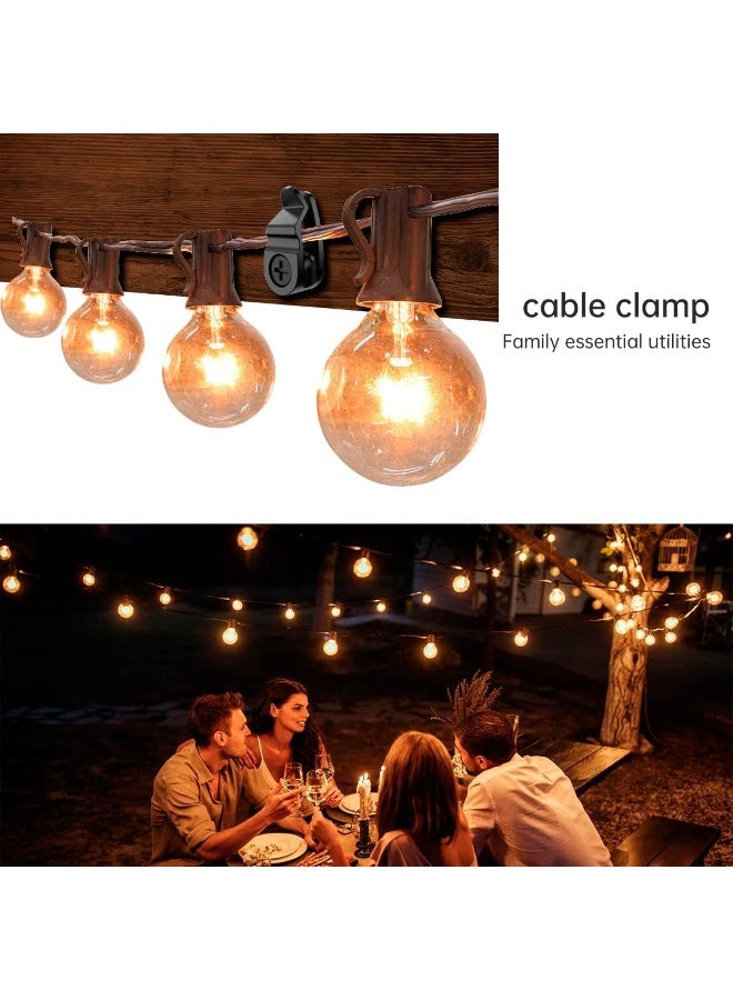 كيلا 20 حزمة خطافات لتعليق خيوط الإضاءة الخيطية - خطافات ملولبة لتعليق الأضواء الخارجية وأضواء LED الخرافية وأضواء الكريسماس والفناء وديكورات المنزل، أسود مع تصميم مشبك أمان - Image 4