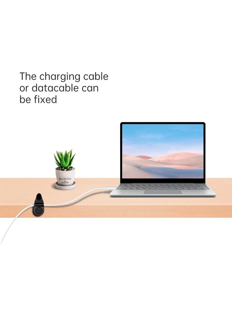 كيلا 20 حزمة خطافات لتعليق خيوط الإضاءة الخيطية - خطافات ملولبة لتعليق الأضواء الخارجية وأضواء LED الخرافية وأضواء الكريسماس والفناء وديكورات المنزل، أسود مع تصميم مشبك أمان - Image 2