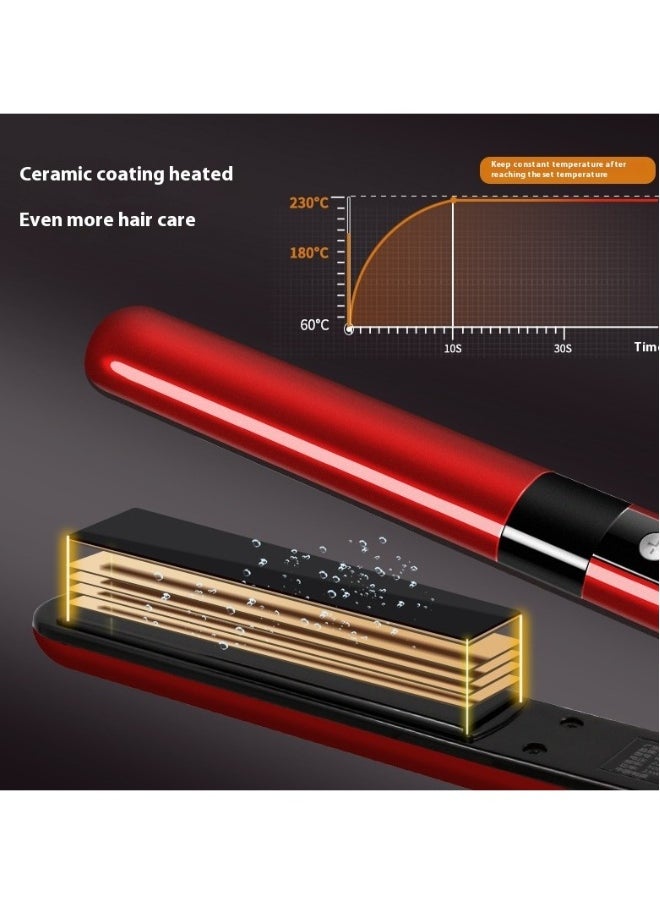 Beauenty - Straight hair splint Straight hair curly dual-purpose LED electric splint does not hurt hair straightening curling iron bangs curling iro - Image 1