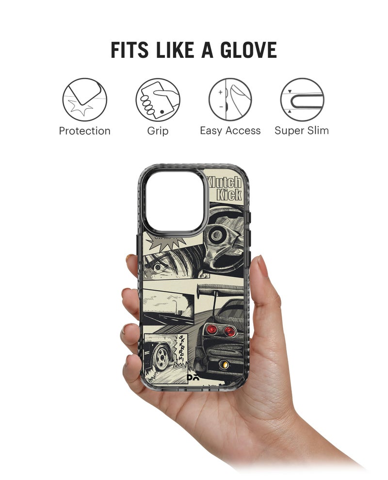 DailyObjects Case for iPhone 16 Pro Compatible with Mag-Safe Wireless Charging, Stride 2.0 K3 The Drift Saga Slim Shockproof Back Cover with Inner Magnetic Ring - Image 3