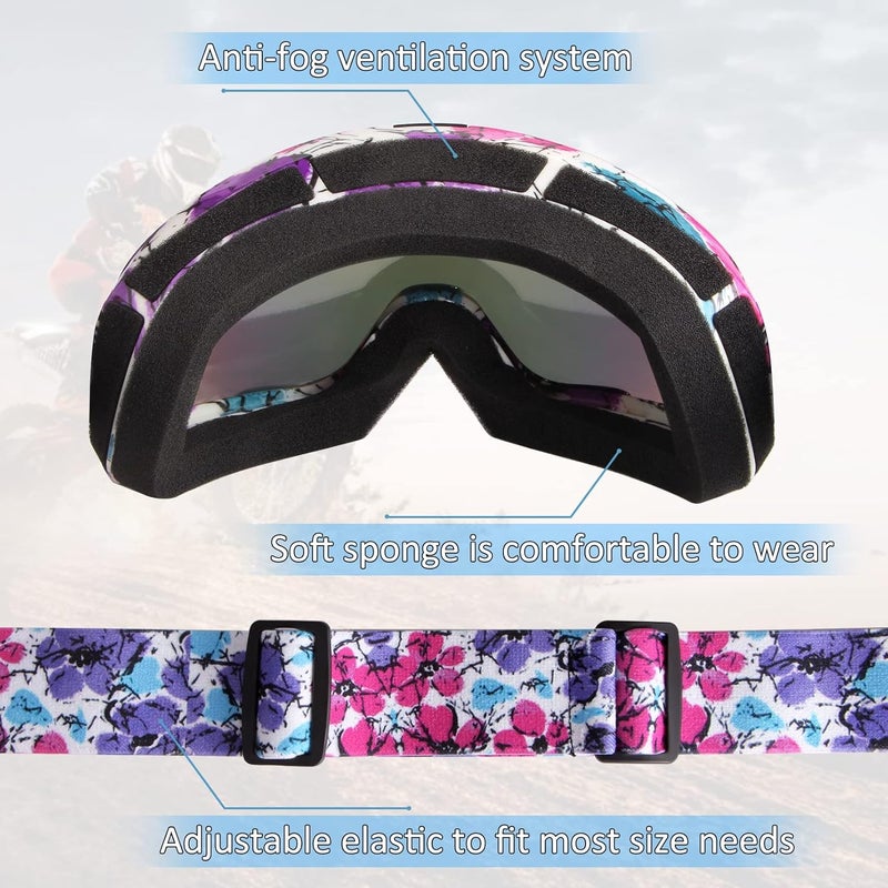LMAVAG ATV Goggles with Colorful Lens - Image 2