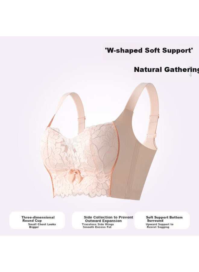 Gracewell Lace Push-Up Adjustable Lift Bra Women'S Upper Support Prevent Sagging Side Gathering Bra Summer - Image 1