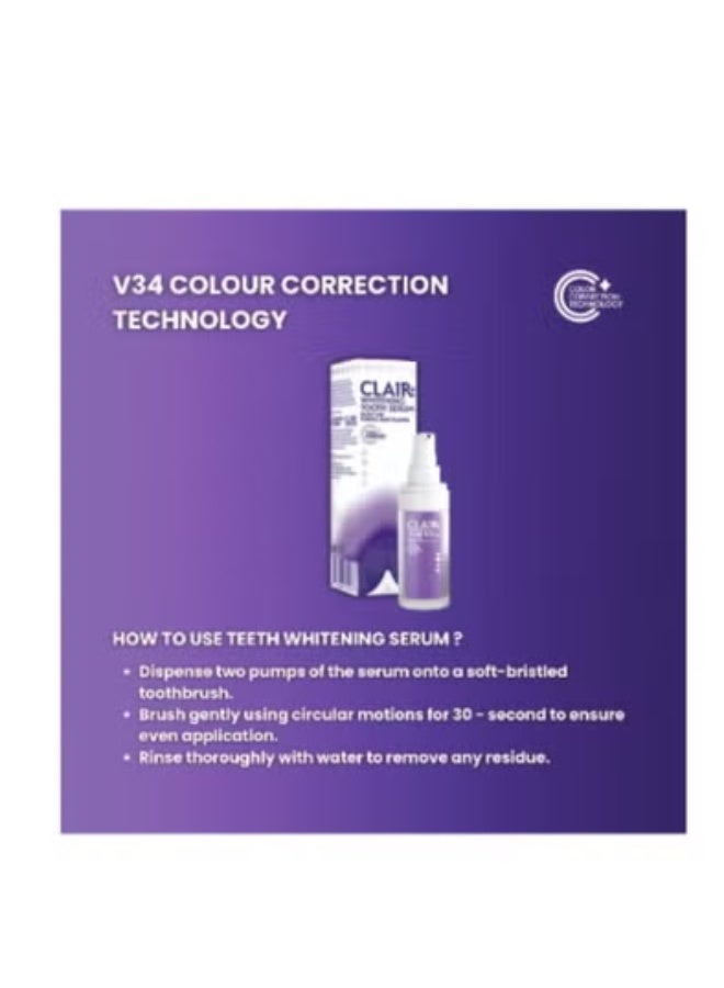 CLAIR Whitening Tooth Serum Purple Mint Flavor- 30ml - Image 5