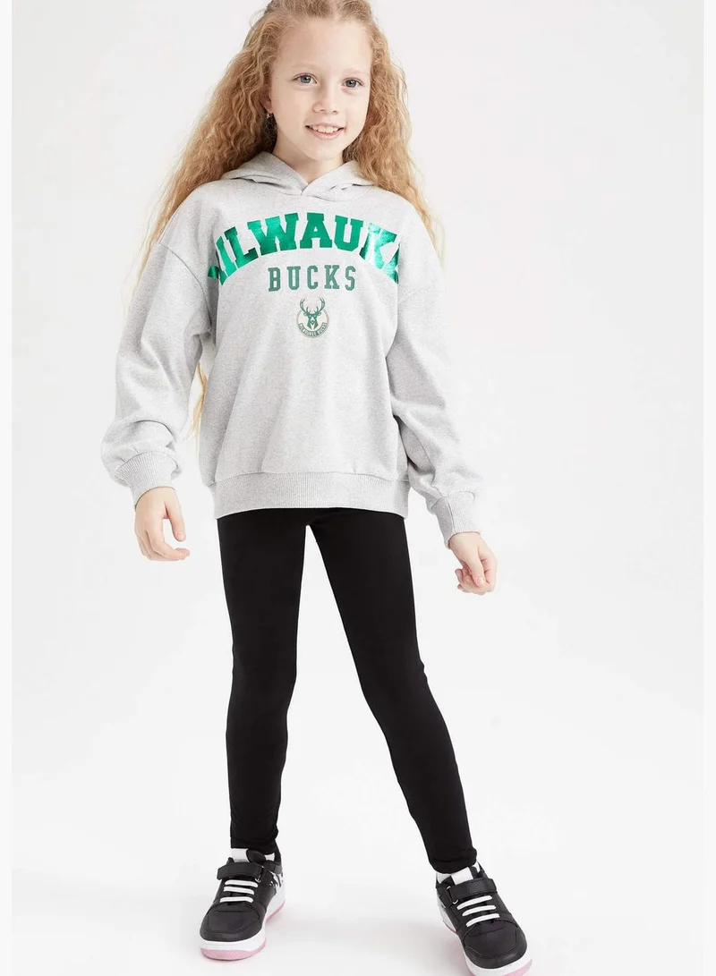 DeFacto Girl NBA Milwaukee Bucks Licenced Crew Neck Long Sleeve Knitted Sweatshirt