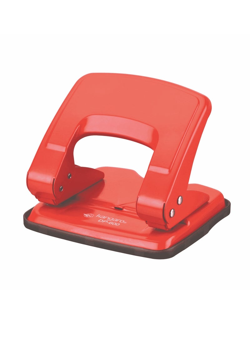 Kangaro 1-Piece DP-600 Two Hole Medium Paper Punch 22 Sheet Capacity Assorted Colours - Image 2