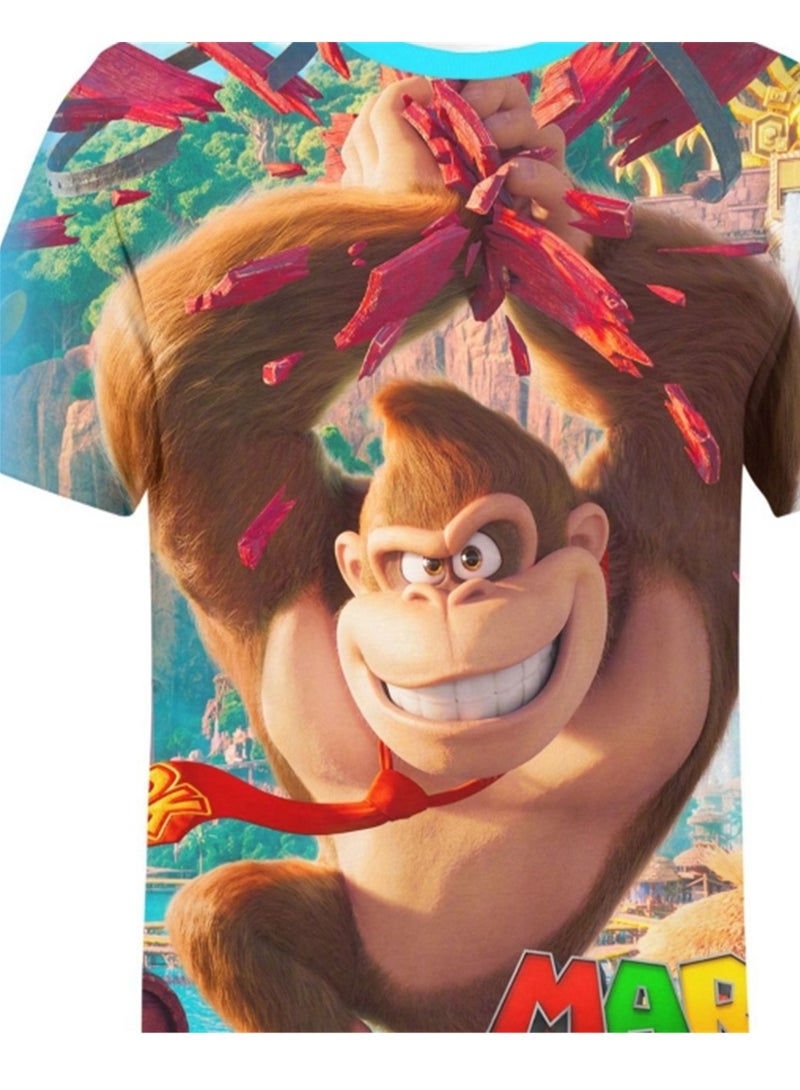 Cartoon Super Mario Brothers trendy T-shirt 3D digital printing personalized breathable T-shirt  - Image 2