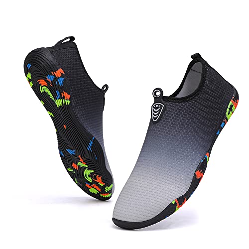 Vsufim Quick-Dry Water Sports Barefoot Shoes Aqua Socks for Swim Beach Pool Surf Yoga for Women Men (8 Women/7 Men) - Image 1