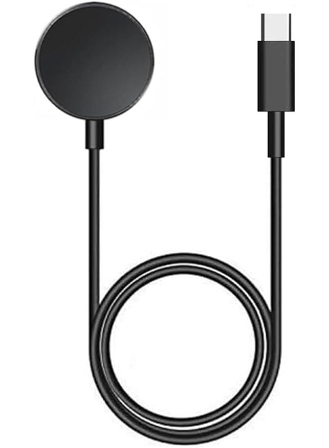Watch Charger for Samsung Galaxy Watch 8/7/6/5/4/Active Charger Fast Charging Cable Data Cradle Dock Magnetic Wireless Charger for Samsung Watch 7/6/5/4/Active Series Black - Image 1