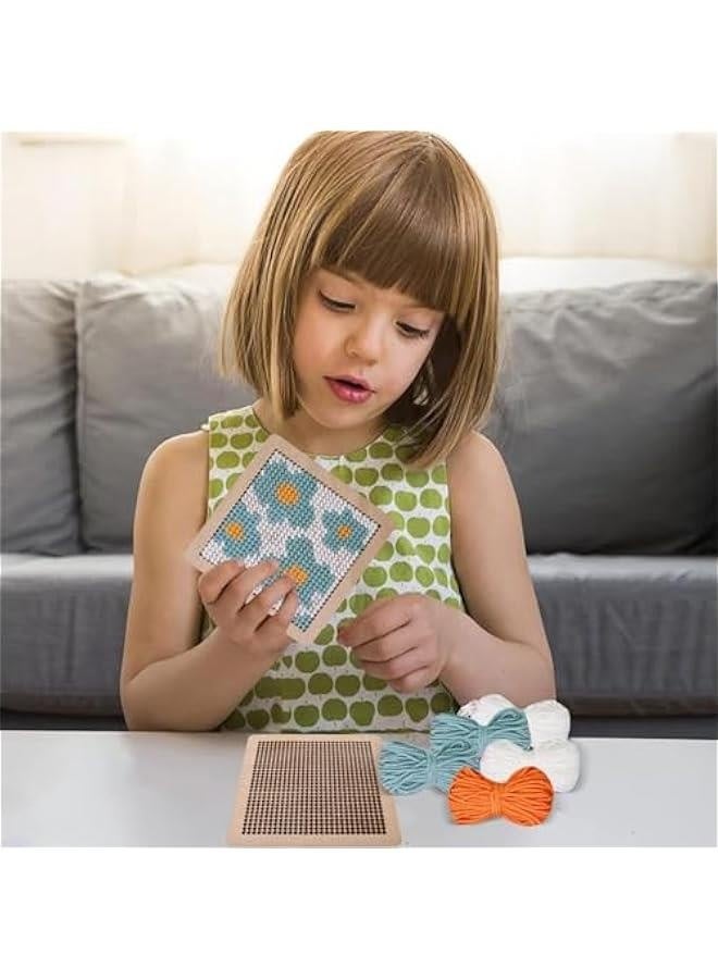 Needle Coaster Set, Embroidery Yarn Kit, Needlepoint Stitching Kit, Needlepoint Coaster, Hand Embroidery Coaster Kit, Coaster Making Kit, Needlepoint Craft Kit - Image 3