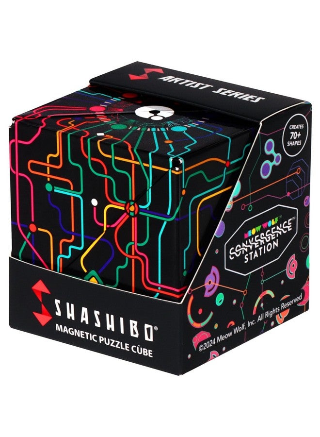 SHASHIBO Meow Wolf Shape Shifting Box - STEM Magnetic Fidget Cube That Transforms Into Over 70 Shapes, Download Fun in Motion Toys Mobile App (QDOT Map) - Image 1