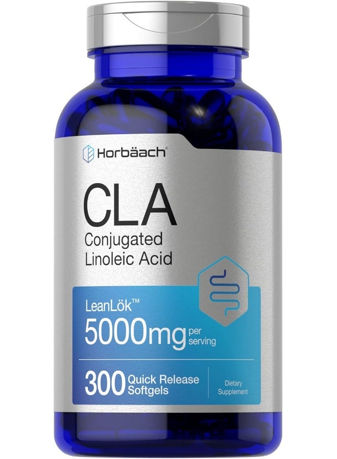 Horbäach CLA 3000 mg Maximum Potency 300 Softgels - Conjugated Linoleic Acid Pills from Safflower Oil, Weight Loss Supplement, Non-GMO, Gluten Free - Image 1