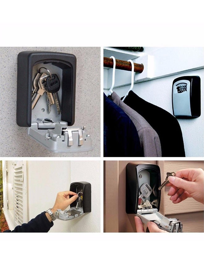 NIBEMINENT Wall Mounted Electronic Key Hiding Storage Box Grey/Black 82x117x37mm - Image 4
