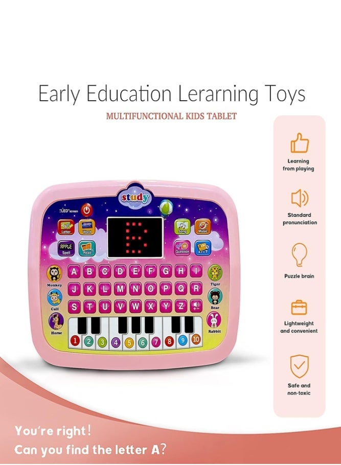 BELLSBERRY Educational Learning Tablet for Kids | ABC Alphabet, Numbers, Music & Animal Sounds | Interactive LED Screen Toy for Toddlers - Image 4