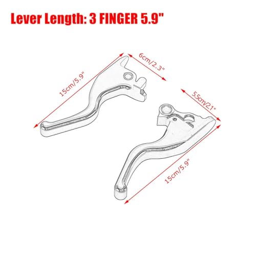 COKTNNI Motorcycle 3 Finger Clutch Brake Lever CNC Short Hand Clutch Brake Lever Fit for 20152024 Harley Low RiderS Softail Sport Glide Street Bob Black - Image 3