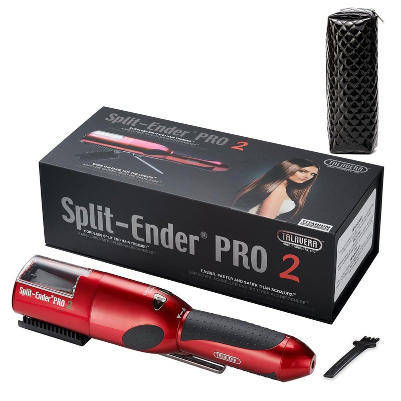 Split ender Split-Ender Pro 2 - Original Professional Beauty Tool - Cordless Split End Hair Trimmer for Damaged, Dry, Brittle, Frizzy, Curly or Straight Hair (Red) - Image 3